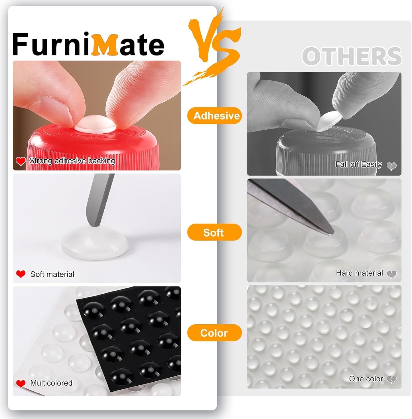 Cabinet Door Bumper, Cabinet Bumpers Clear 120PCS, Cabinet Stoppers Rubber, Cabinet Cushion Drawer Stops, Rubber Cabinet Door Bumpers Sound Dampening 3/8 Inch
