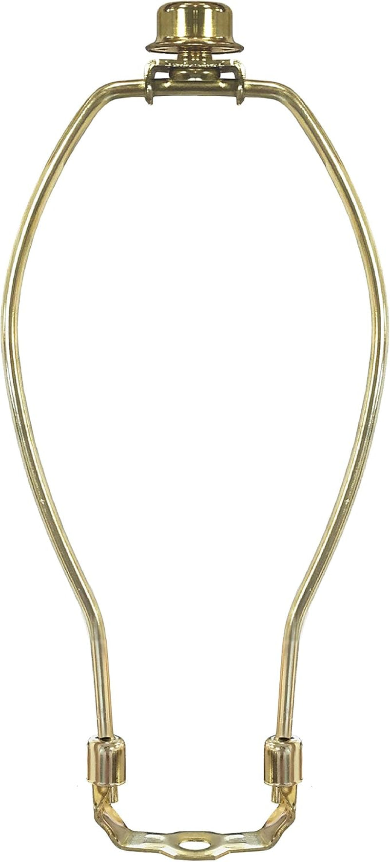 HA-1001-7BR-1 Heavy Duty Harp for Lamp Shade Holder, 7 Inch, Polished Brass Base