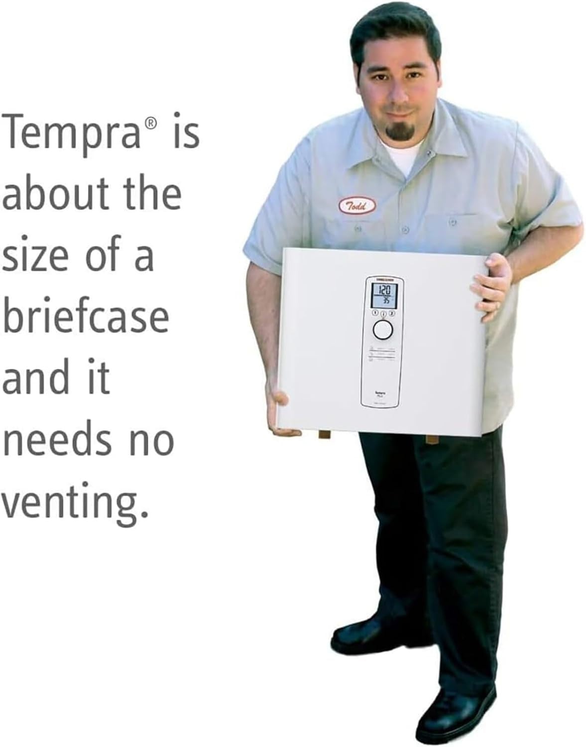 Tankless Water Heater – Tempra 20 plus – Electric, on Demand Hot Water, Eco, White
