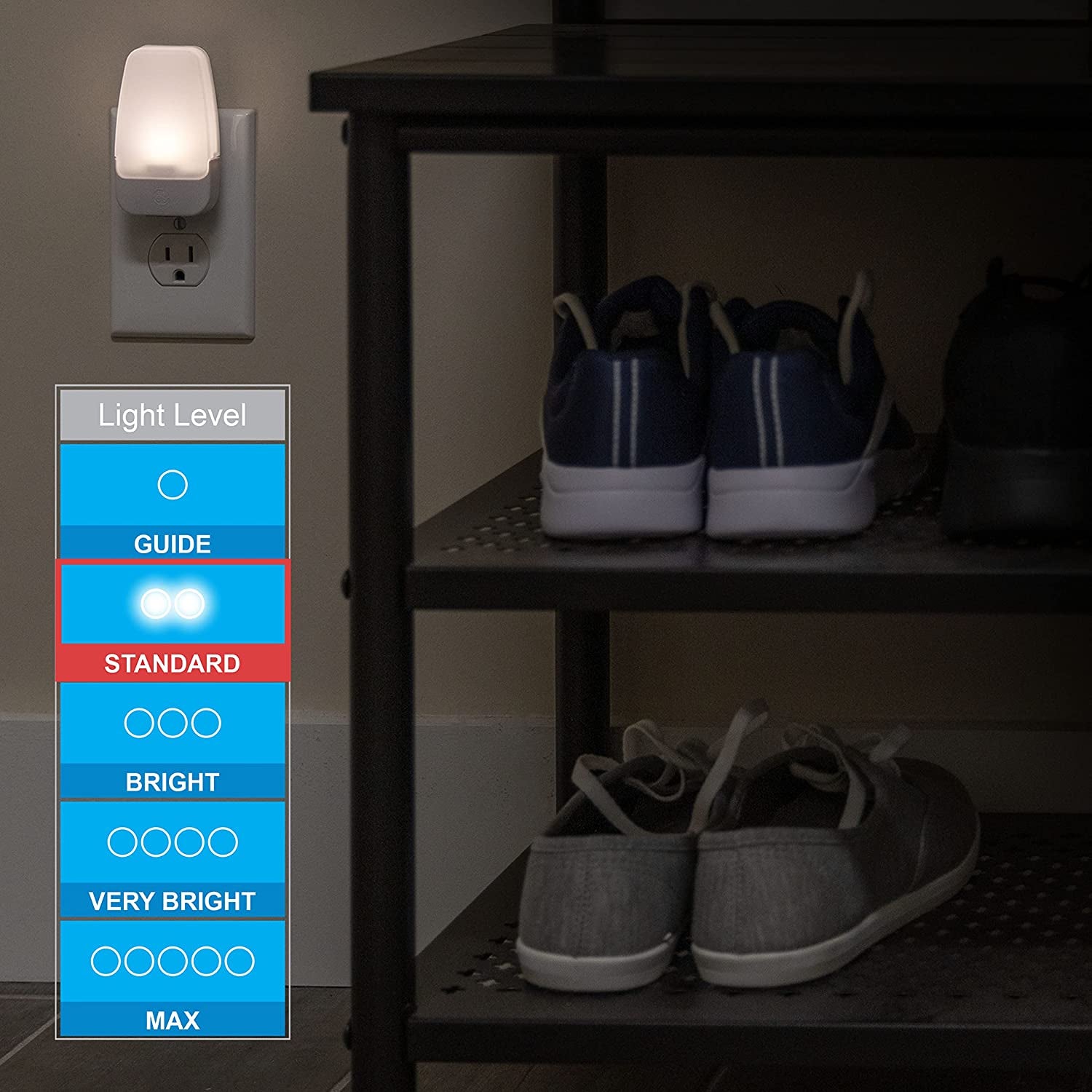 LED Night Light, Plug-In, Dusk to Dawn Sensor, Warm White, Ambient Lighting, Ideal Kids Adults Nightlight for Bedroom, Bathroom, Nursery, Hallway, Kitchen, 30966, 2 Pack